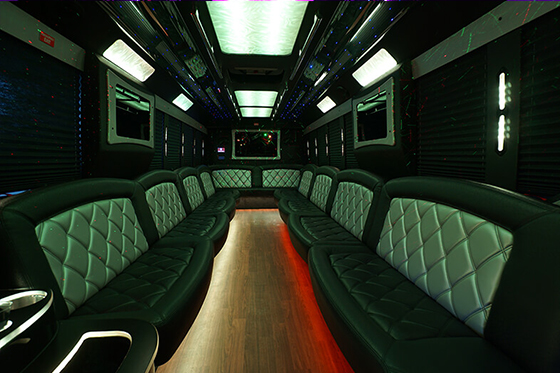 hardwood floor on party bus